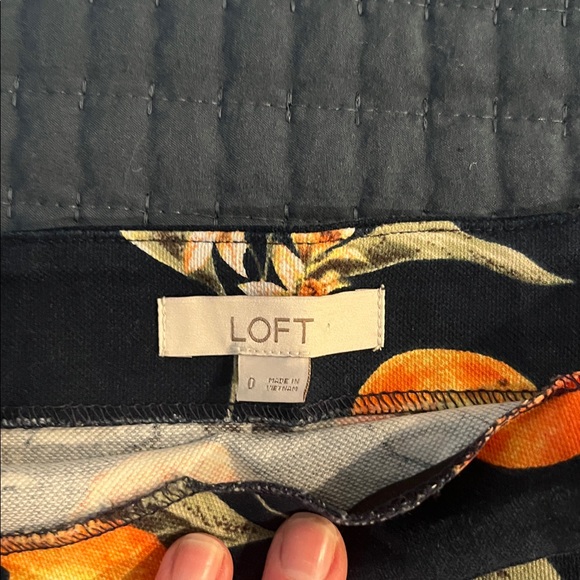 LOFT Blue and Orange Mini Skirt - Picture 3 of 6